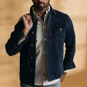 Taylor Stitch indigo Waffle Long Haul Jacket